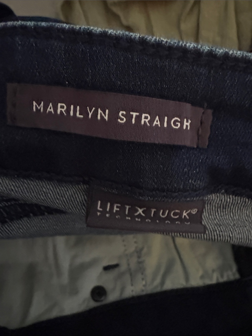 NYDJ Marilyn Straight Leg Jeans in Dark Blue Wash - Picture 6 of 8